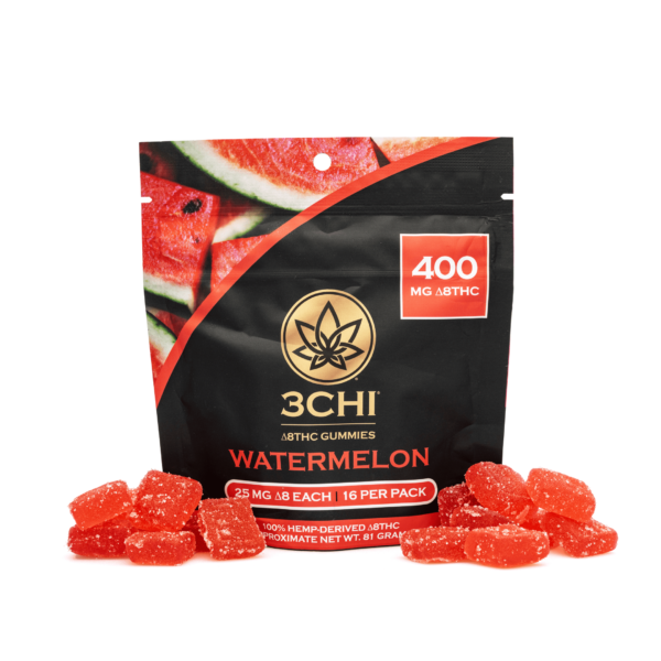 3Chi Delta 8 Gummies – Watermelon (400 mg Total Delta 8 THC)